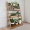 Nature Spring 4-tier Ladder Plant Stand Bamboo Storage Shelf, Foldable Indoor/Outdoor Rack for Flowerpots, Display 891235DLR - alternate 1